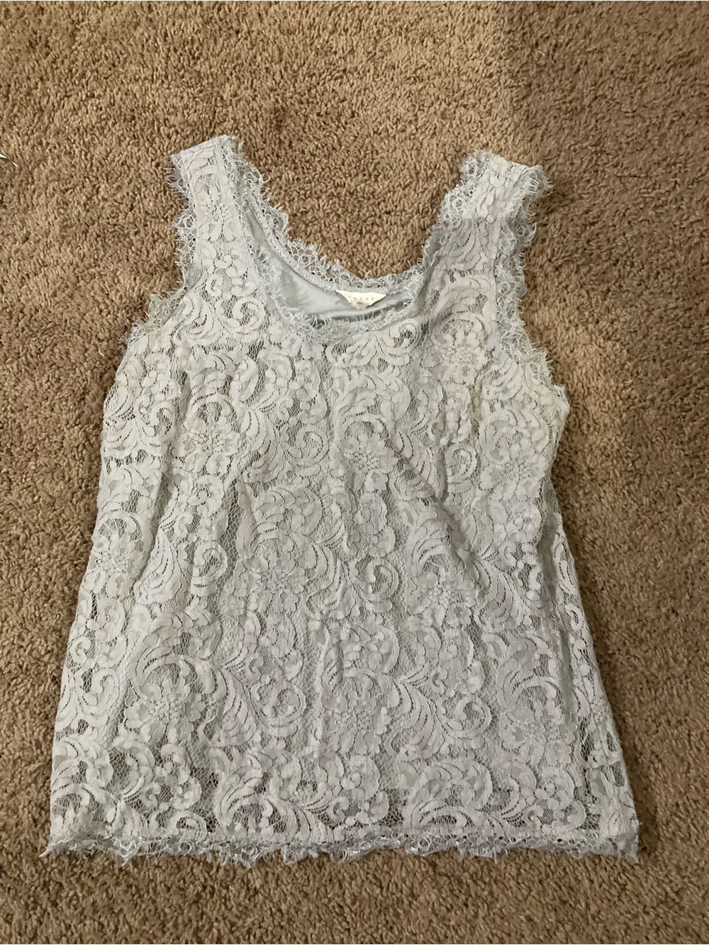 Adiva White Lace Tank Top